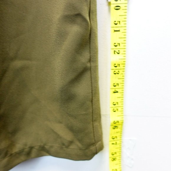 EVRI Jumpsuit 0X Large Olive Green Overall PLUS SIZE V-Neck Button‎ Down Pockets - Picture 7 of 10